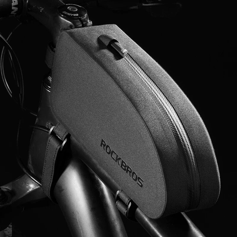 ROCKBROS Waterproof Bike Bag 1.6L Large Capacity Cycling Top Front Tube Frame Bag Bicycle Equipment for MTB Road Bicycle