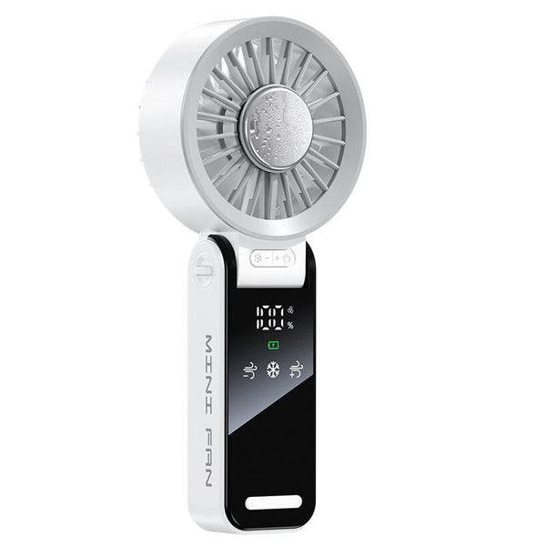 Tevorex Mini USB Fan with Digital Display 100-Speed Portable Folding Cooling Fan High Speed Strong Wind Handheld Small Fan for Outdoor