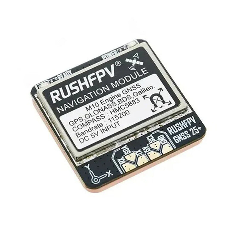 RUSHFPV GNSS PRO UBX NMEA M10 Dual Protocol GPS Module Built-in Ceramic Antenna 5883 Compass for RC Airplane Car FPV Racing Drone