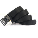 TUSHI 120cm Metal Rotating Buckle Tactical Belt Nylon Wistand Inserting Buckle Casual Military Fan for Men Women