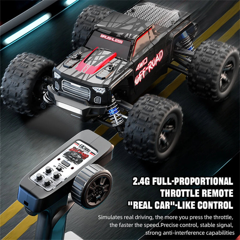 JJRC C8811 RTR 1/20 2.4G 4WD 40km/h Brushless RC Car Off-Road Climbing Truck Short Course LED Light Full Proportional Vehicles Models Oil Filled Shock Toys