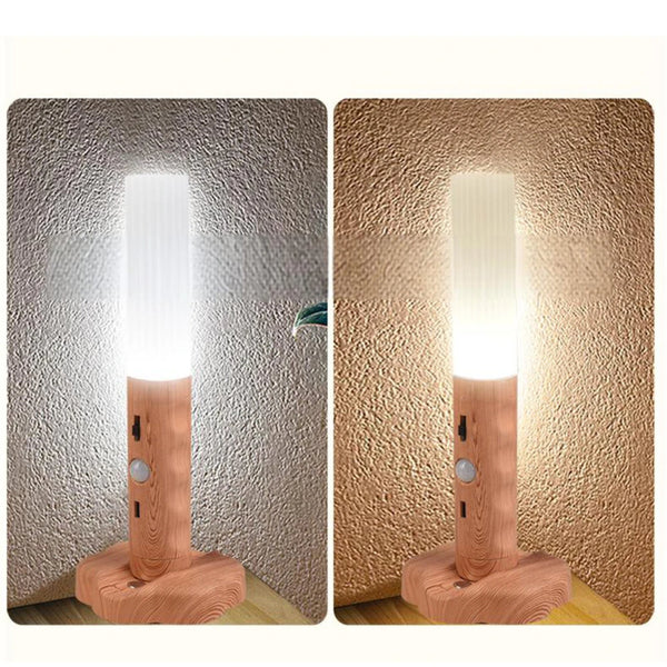 LED Motion Sensor Night Light Kitchen Cabinet Light Usb Rechargeable Wall Light Home Bedroom Table Lamp Bedside Lamp