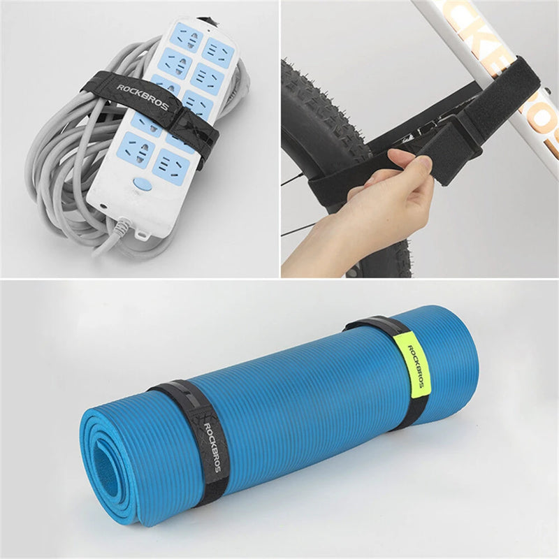 ROCKBROS Multi-Use Adjustable Bicycle Bundle Belt Portable Hook Loop Anti-Slip Outdoor Bundle Luggage Storage Bike Tire Fastening Strap