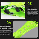 WEST BIKING Night Cycling Clothing 4 LED Beads Type-C Rechargeable Adjustment Running Light Reflective Sports Vest for Safe Warning Riding