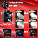 BIKIGHT Bicycle Front Light with Wireless Remote USB-C Rechargeable 8 Modes Cycling Headlight with Power Bank Waterproof for Night Riding
