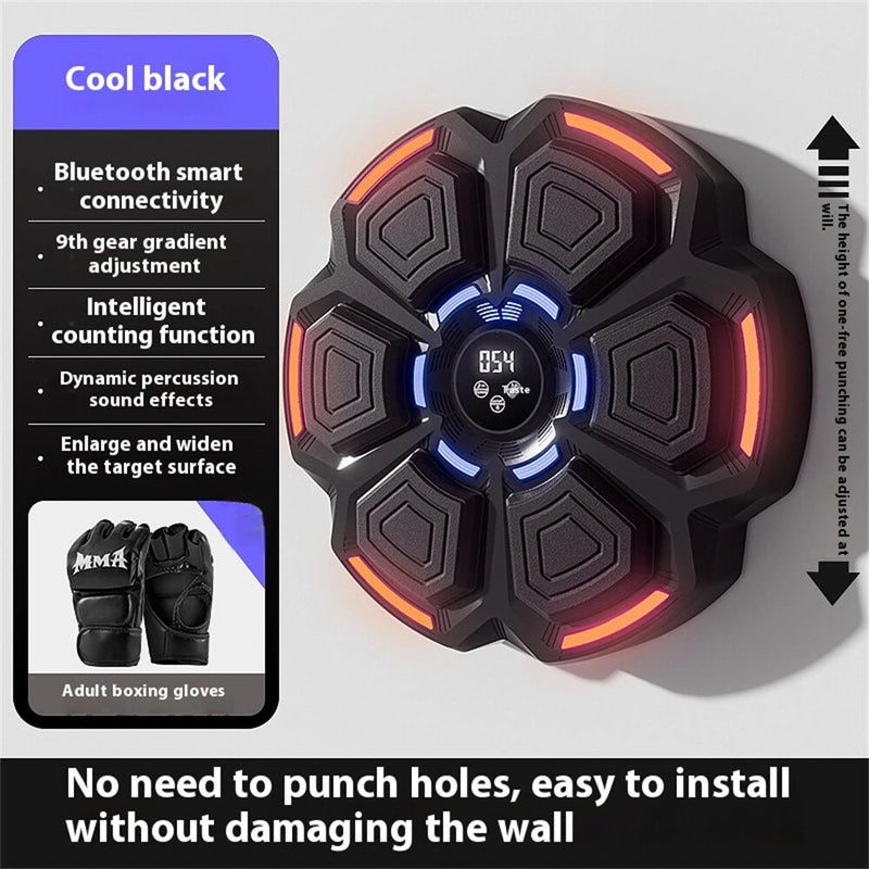 KALOAD Music Boxing Machine with 6 Targets 9 Speeds USB Rechargeable Smart Bluetooth-Compatible Boxing Pads Workout Wall Target Punching Training Equipment for Home Exercise