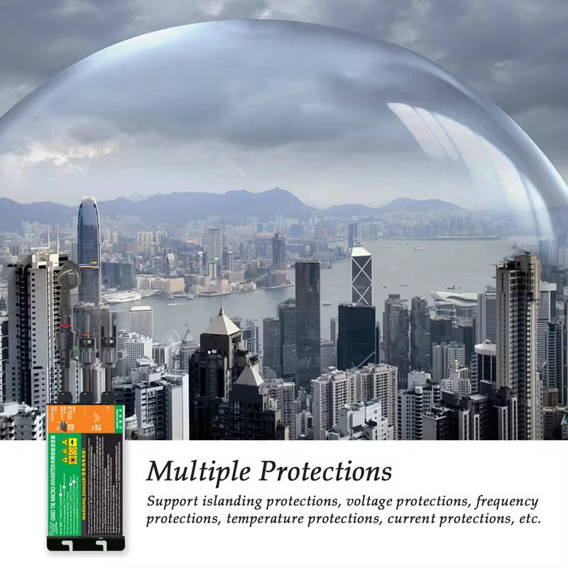 GMI 300W 110/230V Micro Inverter Smart Grid-Connected Solar Power Inverter for Balcony Power Plant MPPT Output Inverter