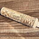 Wooden Embossed Rolling Pin Nativity Pattern Xmas Christmas Wooden Engraved Embossing Rolling Pin with 9 Different Scene for Baking Embossed Cookies
