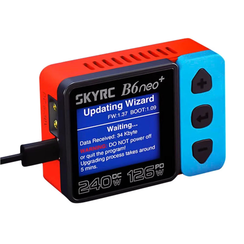 SkyRC B6neo+ DC 240W 10A PD 126W Multi-function Smart Charger for RC Aircraft Charge 1-6cells LiPo/LiFe/LiIon/LiHV 2-15cells NiMH/NiCd 3S/6S/12S Pb Battery