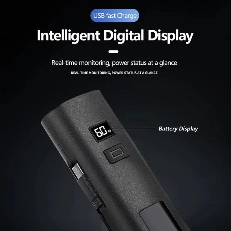BIKIGHT 400LM 3000mAh Type-C Charging Bicycle Headlight 3 Gears COB Side Light Battery Level Display Waterproof Power Bank Front Bike Light for Night Riding