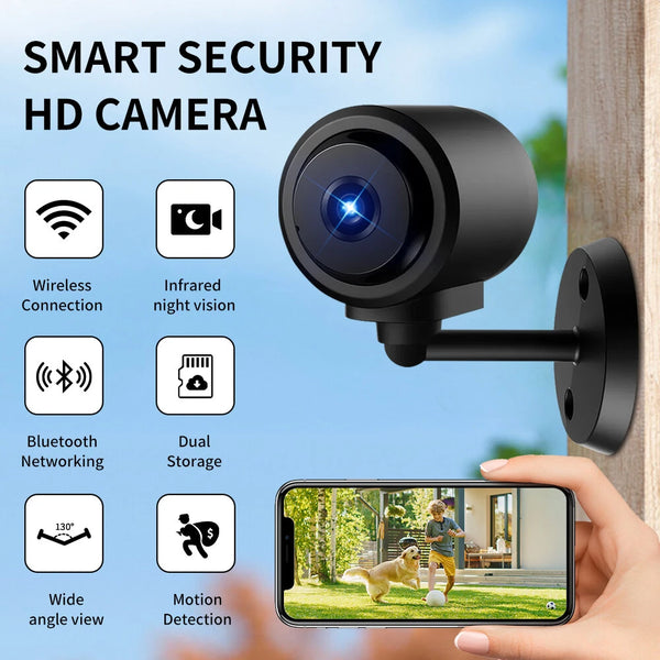 Smart Wireless Camera C1 WiFi IP Camera 1080p IR Night Vision AI Motion Detection Wide Angle View Dual Storage Security Camera