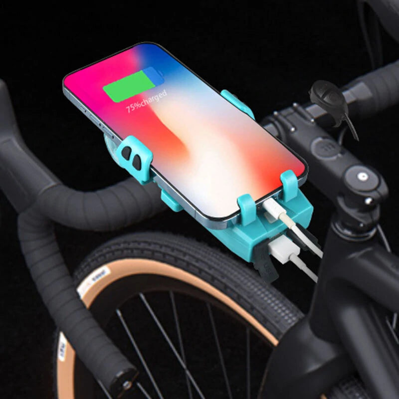 BIKIGHT 5-in-1 2000mAh/3500mAh 500LM Bike Light USB Rechargeable Power Bank Waterproof Phone Holder Headlight With Bike Horn