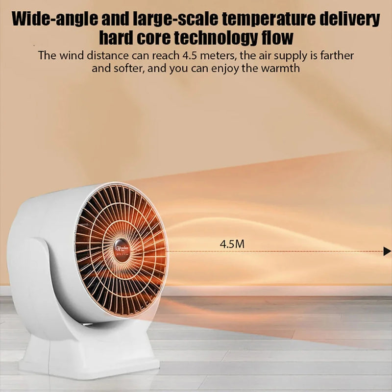 650W Electric Heater with Rapid Heating Intelligent Temperature Control Overheat Protection for Home Office Use