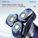 MARSKE Electric Shaver With LCD Digital Display Magnetic 3-Blade Head IPX7 Full Body Washable Razor