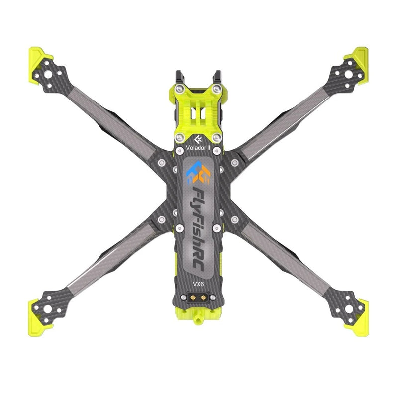 FlyFishRC Volador II VX6 / VD6 V2 T700 Carbon Fiber 6 Inch Deadcat Freestyle Frame Kit Support DJI O3 Air Unit for RC Drone FPV Racing