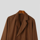 INCERUN Mens Japanese Style Loose V-Neck Shirt Suit Collar Long Sleeve Shirt Top for Male