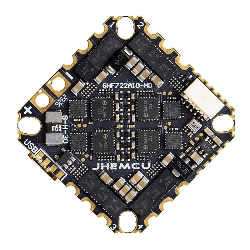 25.5x25.5mm JHEMCU GHF722AIO HD F7 OSD BlackBox Flight Controller with 5V BEC 40A BL_S 4in1 ESC 2-6S Support DJI O3 HD Digital System for RC FPV Racing Drone