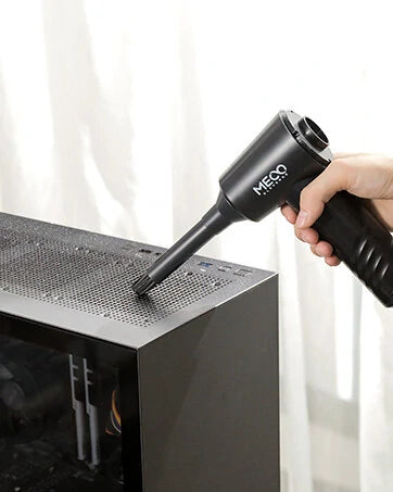 MECO ELEVERDE ME-CR1 Electric Compressed Air Duster & Vacuum Cleaner 4 in 1 Function Powerful 3-Gear to 90000RPM/12000PA Keyboard Cleaner, Rechargeable Cordless Air Duster for Computer/Car/Pet Hair