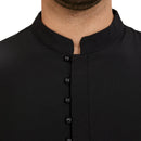 INCERUN Men Jubba Thobe Solid Color Long Sleeve Fashion Thin Robes Kaftan Stand Collar Islamic Arabic Men Caftan S-5XL