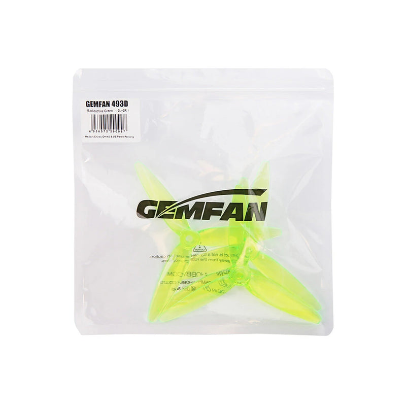 2 Pairs / 6 Pairs Gemfan 493D Zoe 4932 5 Inch 3-blades 3D PC Propeller 5mm Holes for Small-sized Dual-rotor Freestyle Racing FPV Drones