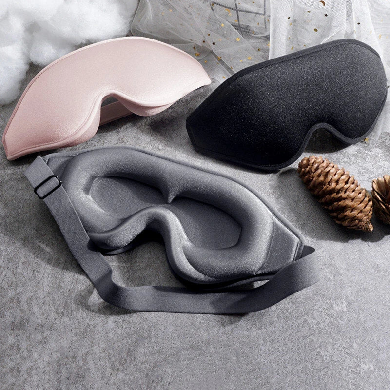 KALOAD 3D Deep Socket Rebound Memory Foam Sleeping Eye Mask Adjustable Strap Light Breathable Face Eyepatch for Deep Sleep Yoga Travel