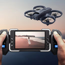 ZFR E66 AIR MINI WiFi FPV with 4.3inch Display Dual Camera 180 Electrically Adjustable Optical Flow Hover Automatic Obstacle Avoidance Circle Protection Kids Gifts 2.4G 4CH 6-Axis Remote Control RC Toys Drone Quadcopter RTF