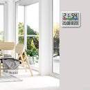 Electronic Multifunctional Magnetic Temperature Clock Wall Clock Digital Alarm Clock Large LCD Display Date Time Temperature and Humidity Display
