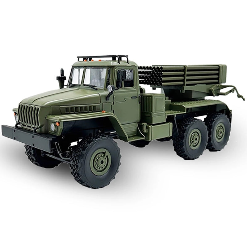 WPL B36-2 1/16 2.4G 6WD RTR Rc Car Hail Rocket Launcher BM-21 Military Truck Rock Crawler Vehicle Models Toy Proportional Control