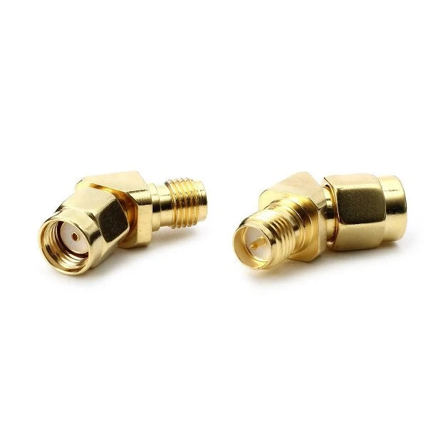 Realacc 45 Degree Antenna Adapter Connector SMA RP-SMA For RX5808 Fatshark Goggles RC Drone