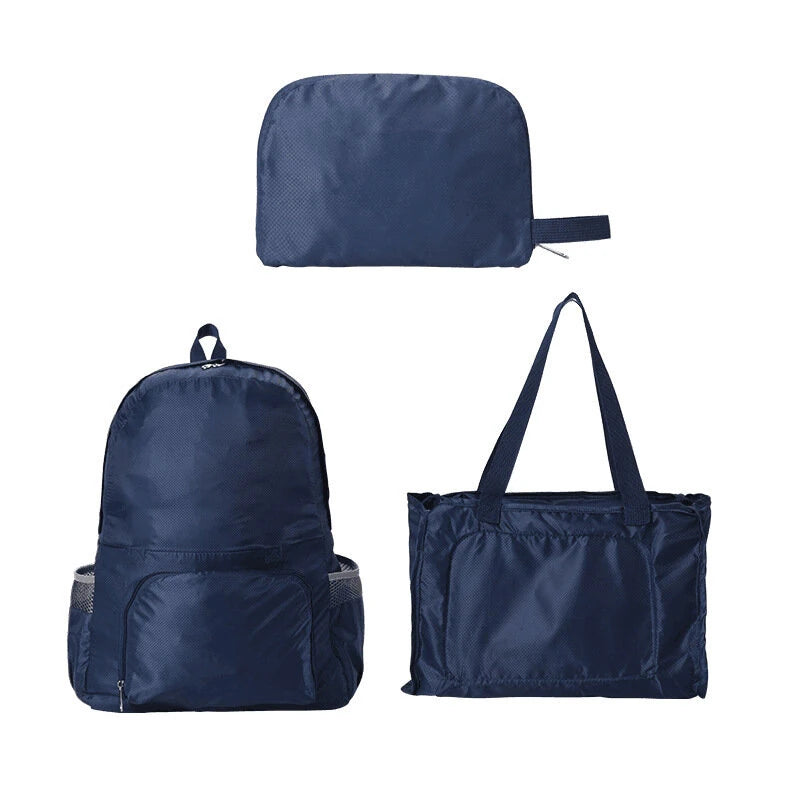 IPRee 2 In 1 Lightweight Long-lasting Travel Backpack Water Resistant Packable Backpack Handbags Shoulder Bag For Hiking Camping Beach