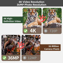 NV3280 Full-Color Night Vision Binoculars Digital Infrared Telescope with 10X Optical Zoom Large Screen Waterproof Outdoors Telescopes for Hunting