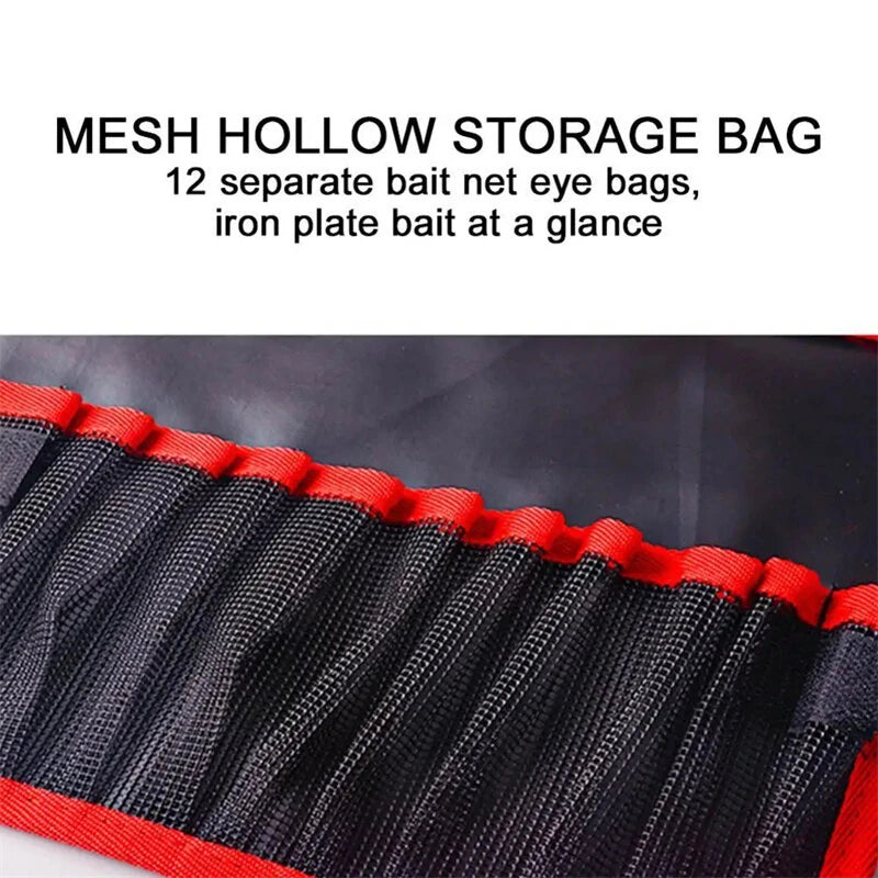 ZANLURE Waterproof Fishing Lure Bag 12 Slots Metal Jigs Sea Bait Lead Protector Case