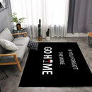 3D Patterned Area Mat Household Carpet Black Modern Non-slip Decorative Floor Mat for Office Kitchen Washroom Use