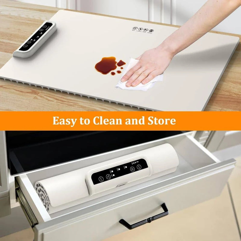 Multifunctional Silicone Insulated Food Warming Board Electric Food Warming Mat  3-Level Temperature Adjustable Compatible With Metal, Ceramic, Glass And Enamelware