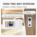 WF006-KP2 Video Doorbell 4.3 Inch IPS Screen Two Way Intercom Night Vision Wireless Installation Secure Connection Long Range Visual Doorbell