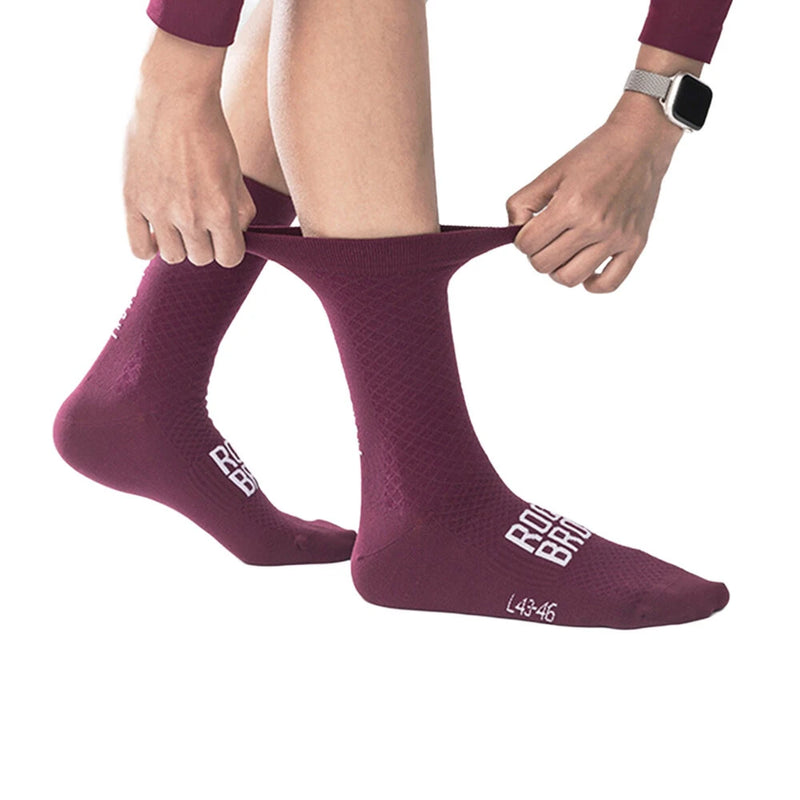 ROCKBROS ROAD TO SKY Breathable Sport Professional Cycling Socks High Elastic Comfy Shock Absorbing Middle Tube Bike Socks