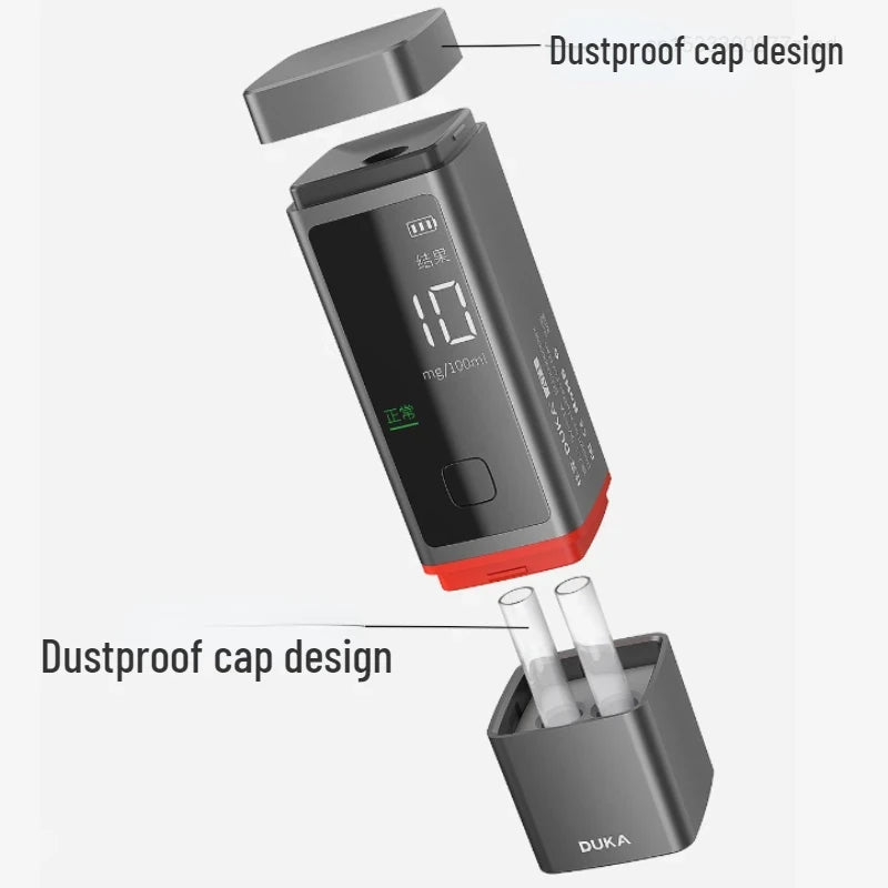 DUKA Portable Alcohol Tester Non-contact Breath Analyzer LCD Digital Display Rechargeable High-precision Alcohol Tester Tool