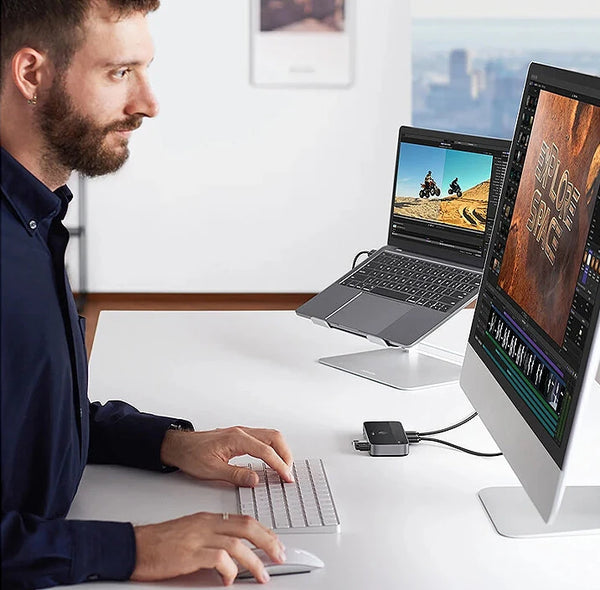 UGREEN CM662 USB KVM Switch USB 3.0 Switcher KVM Switch for PC Keyboard Mouse Printer 2 PCs Sharing 4 Devices USB Switch