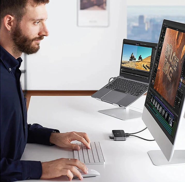 UGREEN CM662 USB KVM Switch USB 3.0 Switcher KVM Switch for PC Keyboard Mouse Printer 2 PCs Sharing 4 Devices USB Switch