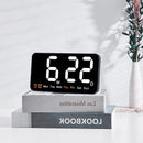 Large Display Led Digital Wall Clock Brightness Adjustable Voice Control Display Temperature Desktop Alarm Clock