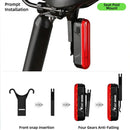 WEST BIKING Smart Brake Sensor Bike Taillight 450mAh Battery 3 Light Modes Type-C Rechargeable Waterproof Wear-resistant Bicycle Rear Light for Night Cycling