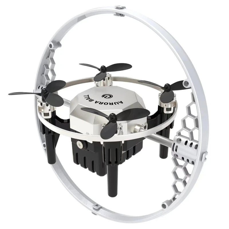 FX-41 AURORA BALL Light Ring 360 Stunt Spin Altitude Hold Mode LED Circle Protection Kids Gifts 2.4G 4CH 6-Axis Remote Control RC Toys Drone Quadcopter RTF
