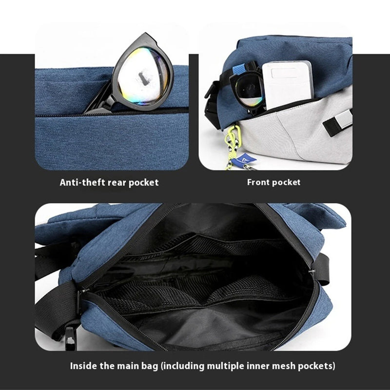 IPRee Unisex Chest Pack Casual Nylon High Quality Panelled Waist Packs Outdoor Travel Crossbody Bag Men Wasit Belt Bags