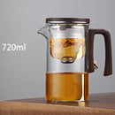 520ML/720ML Household Tea Brewing Tea Leaves Separation Full Glass Heat-Resistant Filter Tea Making Artifact Magnetic Suction Tea Brewing Cup