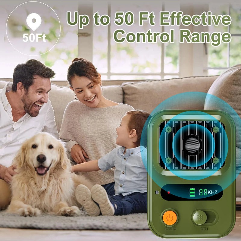 1500mAh Portable Ultrasonic Outdoor Dog Bark Stopper Ultrasonic Barking Stop Device for Dog Noise Prevention Training Device Dog Automatic Driving Device