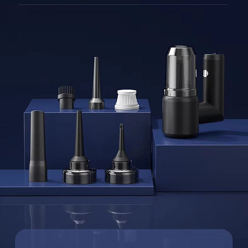 5-IN-1 Window Cleaner Glass Scraper Wiper Strip Wireless Portable Handheld Powder Vacuum Cleaner Household Electric Scraper Glass Mirror Automatic Cleaning Suction Scraping