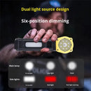 Powerful Dual Light Source Flashlight Handheld Folding Lamp Camping Working Torch USB Charging Digital Display with Magnet Car Inspection Outdoor Red Warning Flash Light