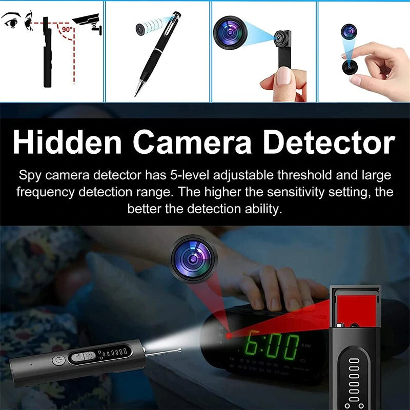 X13 Smart Cameras Detector Anti-Candid/Eavesdropping/Location Privacy Protection Signal Accuracy Detection 5 Level Sensitivity for Security Protection