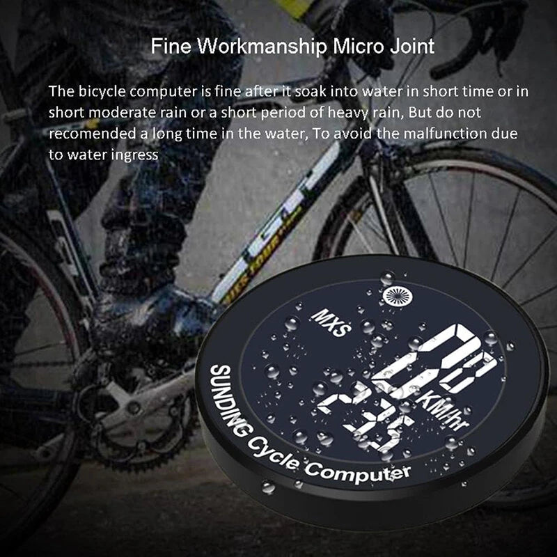 SunDing Wireless Bicycle Computer 16 Functions Waterproof Automatic Backlight Sensor Bike Speedometer Bicycle Odometer Stopwatch with Remote Control for MTB Road Cycle