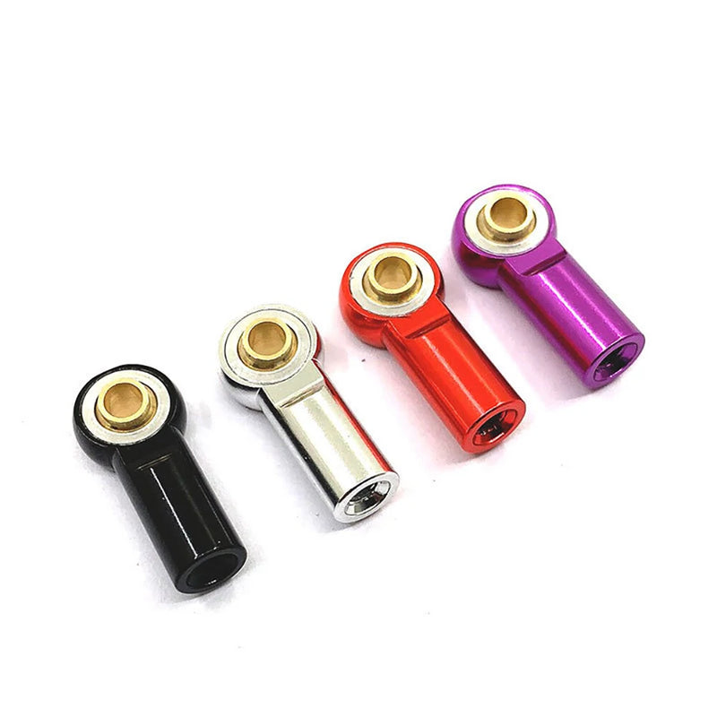 4PCS Metal M3 Aluminum Link Tie Rod End Ball Joint for 1/10 Crawler SCX10 D90 Racing RC Car Parts